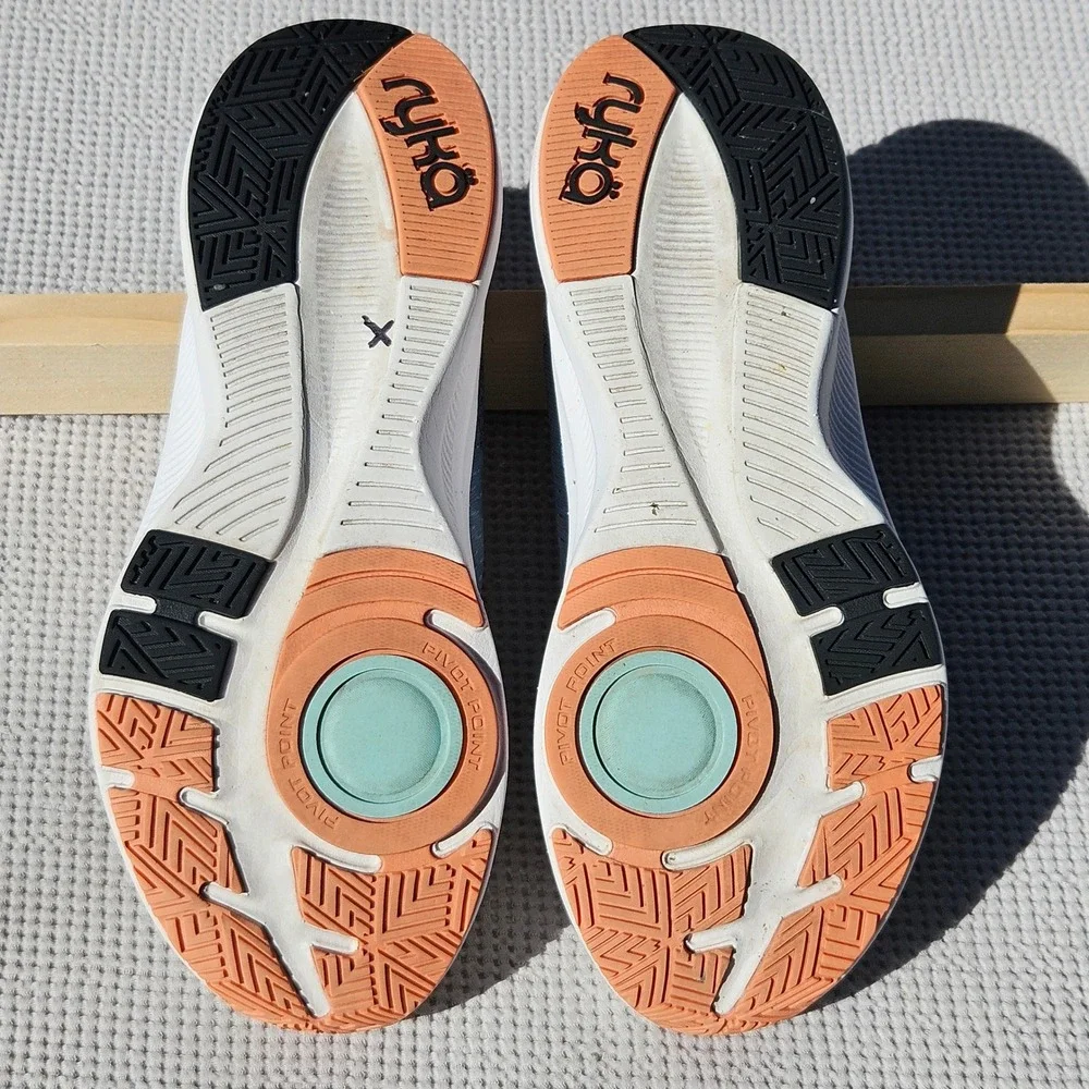 Ryka No Limit Womens Training Shoes Blue White RE-ZORB LITE Size 6.5 M